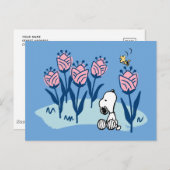 Peanuts | Snoopy & Woodstock Flower Garden Briefkaart (Voorkant / Achterkant)