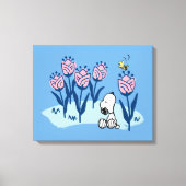 Peanuts | Snoopy & Woodstock Flower Garden Canvas Afdruk (Voorkant)