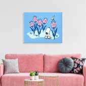 Peanuts | Snoopy & Woodstock Flower Garden Canvas Afdruk (Insitu (Woonkamer))
