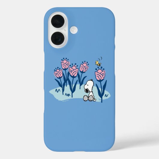 Peanuts | Snoopy & Woodstock Flower Garden Case-Mate iPhone Case (Achterkant)