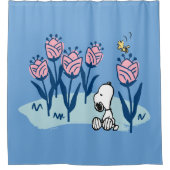 Peanuts | Snoopy & Woodstock Flower Garden Douchegordijn (Voorkant)