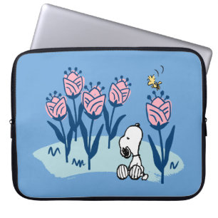 Peanuts Snoopy & Woodstock Flower Garden Laptop Sleeve