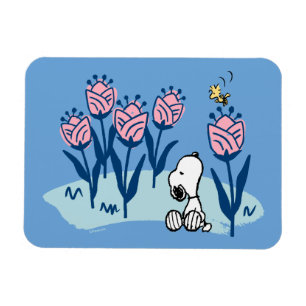 Peanuts   Snoopy & Woodstock Flower Garden Magneet