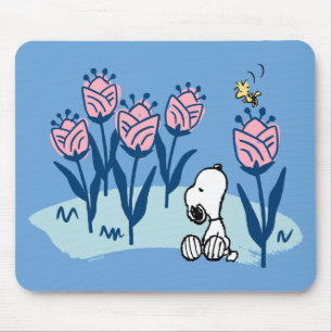 Peanuts   Snoopy & Woodstock Flower Garden Muismat