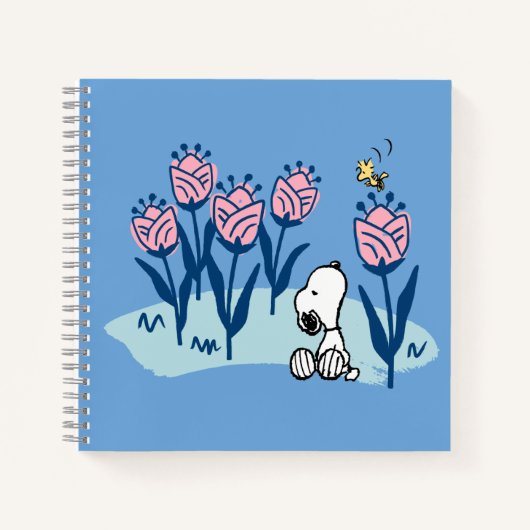 Peanuts | Snoopy & Woodstock Flower Garden Notitieboek (Voorkant)