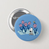 Peanuts | Snoopy & Woodstock Flower Garden Ronde Button 5,7 Cm (Voorkant /achterkant)