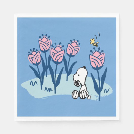 Peanuts | Snoopy & Woodstock Flower Garden Servet (Voorkant)