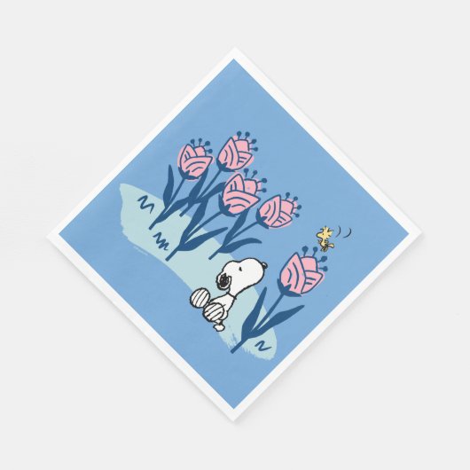 Peanuts | Snoopy & Woodstock Flower Garden Servet (Hoek)
