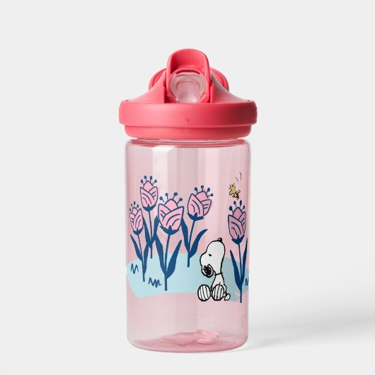 Peanuts | Snoopy & Woodstock Flower Garden Waterfles (Voorkant)