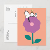 Peanuts | Snoopy & Woodstock Flower Whistle Briefkaart (Voorkant / Achterkant)
