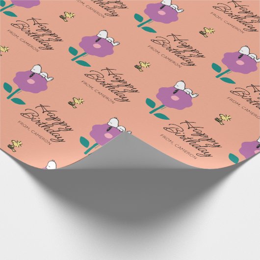 Peanuts | Snoopy & Woodstock Flower Whistle Cadeaupapier (Hoek)