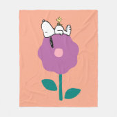 Peanuts | Snoopy & Woodstock Flower Whistle Fleece Deken (Voorkant)