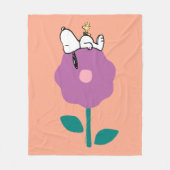 Peanuts | Snoopy & Woodstock Flower Whistle Fleece Deken (Voorkant)