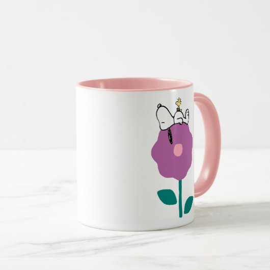Peanuts | Snoopy & Woodstock Flower Whistle Mok (Voorkant rechts)