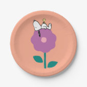 Peanuts | Snoopy & Woodstock Flower Whistle Papieren Bordje (Voorkant)