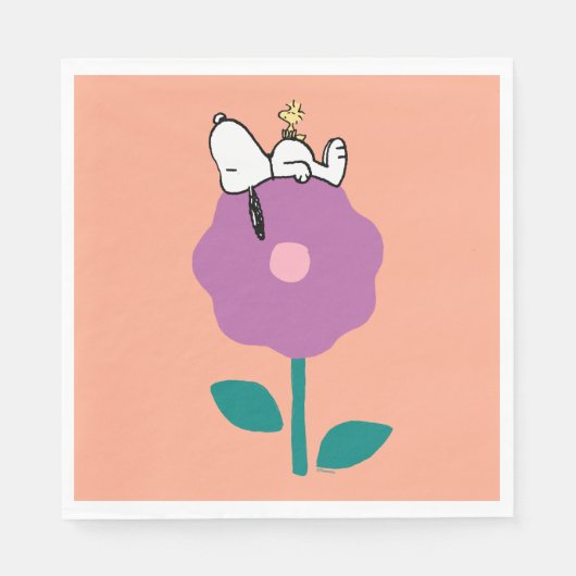 Peanuts | Snoopy & Woodstock Flower Whistle Servet (Voorkant)