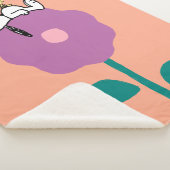Peanuts | Snoopy & Woodstock Flower Whistle Sherpa Deken (3/4)