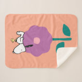 Peanuts | Snoopy & Woodstock Flower Whistle Sherpa Deken (Voorkant (horizontaal))