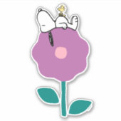 Peanuts | Snoopy & Woodstock Flower Whistle Sticker (Voorkant)