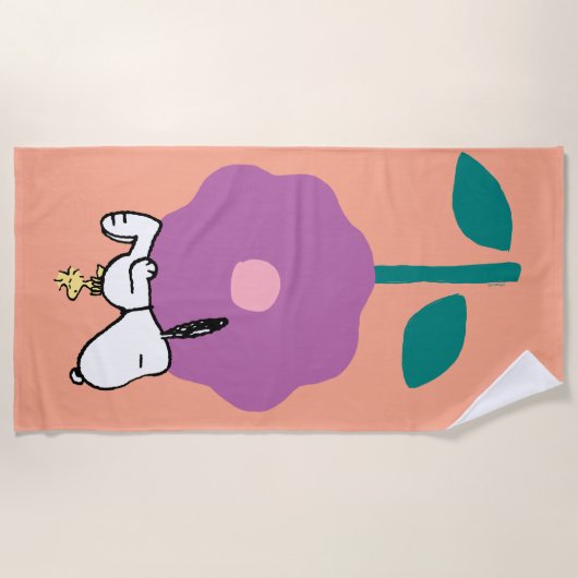 Peanuts | Snoopy & Woodstock Flower Whistle Strandlaken (Voorkant)