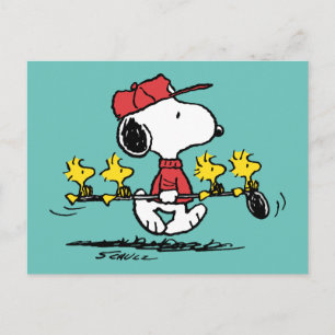Peanuts   Snoopy, Woodstock & Friends Golf Briefkaart