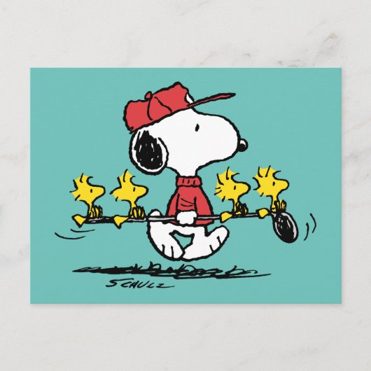 Peanuts | Snoopy, Woodstock & Friends Golf Briefkaart (Voorkant)