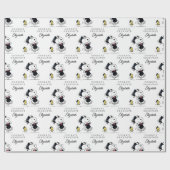 Peanuts | Snoopy & Woodstock Gefeliciteerd Afstude Cadeaupapier (Vlak)