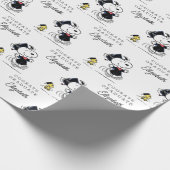 Peanuts | Snoopy & Woodstock Gefeliciteerd Afstude Cadeaupapier (Hoek)