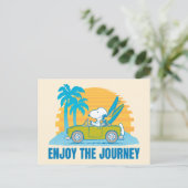 Peanuts | Snoopy & Woodstock Geniet van de reis Briefkaart (Staand voorkant)