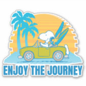 Peanuts | Snoopy & Woodstock Geniet van de reis Sticker (Voorkant)