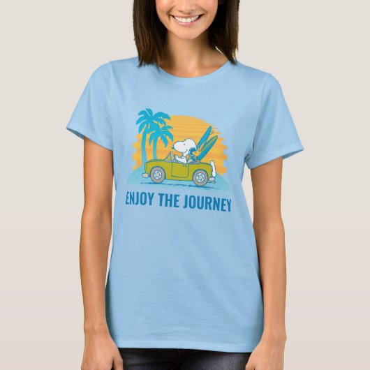 Peanuts | Snoopy & Woodstock Geniet van de reis T-shirt (Voorkant)