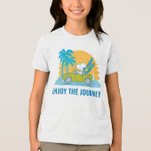 Peanuts | Snoopy & Woodstock Geniet van de reis Tri-Blend Shirt (Voorkant)