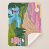 Peanuts | Snoopy & Woodstock Geweldig buiten Sherpa Deken (Voorkant)