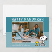 Peanuts | Snoopy & Woodstock Happy Chanoeka Feestdagenkaart (Voorkant / Achterkant)