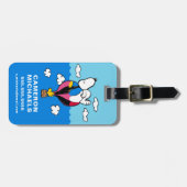 Peanuts | Snoopy & Woodstock Heet Luchtballon Bagagelabel (Voorkant horizontaal)