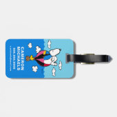 Peanuts | Snoopy & Woodstock Heet Luchtballon Bagagelabel (Achterkant horizontaal)