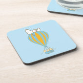 Peanuts | Snoopy & Woodstock heteluchtballon Bier Onderzetter (Linkerzijde)