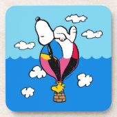 Peanuts | Snoopy & Woodstock heteluchtballon Bier Onderzetter (Voorkant)