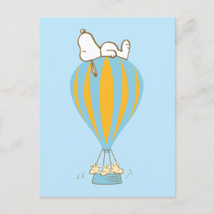 Peanuts   Snoopy & Woodstock heteluchtballon Briefkaart