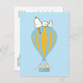 Peanuts | Snoopy & Woodstock heteluchtballon Briefkaart (Voorkant / Achterkant)