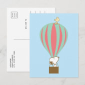 Peanuts | Snoopy & Woodstock heteluchtballon Briefkaart (Voorkant / Achterkant)
