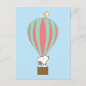 Peanuts | Snoopy & Woodstock heteluchtballon Briefkaart (Voorkant)