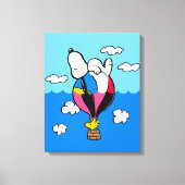 Peanuts | Snoopy & Woodstock heteluchtballon Canvas Afdruk (Voorkant)