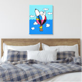 Peanuts | Snoopy & Woodstock heteluchtballon Canvas Afdruk (Insitu (Slaapkamer))