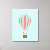 Peanuts | Snoopy & Woodstock heteluchtballon Canvas Afdruk (Voorkant)