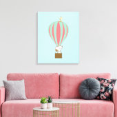 Peanuts | Snoopy & Woodstock heteluchtballon Canvas Afdruk (Insitu (Woonkamer))