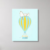 Peanuts | Snoopy & Woodstock heteluchtballon Canvas Afdruk (Voorkant)