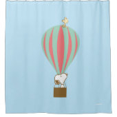 Peanuts | Snoopy & Woodstock heteluchtballon Douchegordijn (Voorkant)