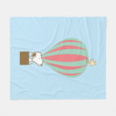 Peanuts | Snoopy & Woodstock heteluchtballon Fleece Deken (Voorkant (Horizontaal))