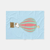 Peanuts | Snoopy & Woodstock heteluchtballon Fleece Deken (Voorkant (Horizontaal))